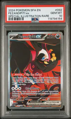 2024 FEZANDIPITI #092 POKEMON SHROUDED FABLE SPECIAL ILLUSTRATION RARE PSA 10 - Image 1