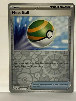 Nest Ball Reverse Holo 084/091 SV: Paldean Fates NM Pokemon Fast Ship - Image 1
