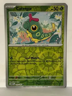 Caterpie - Reverse Holo 010/165 SV: Scarlet & Violet 151 NM Pokemon Fast Ship - Image 1