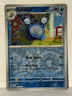 Poliwhirl - Reverse Holo 061/165 SV: Scarlet & Violet 151 NM Pokemon Fast Ship - Image 1
