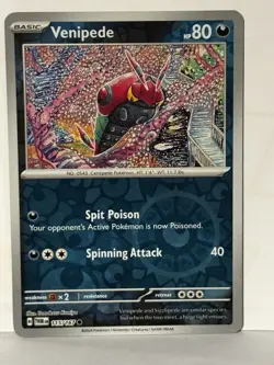Venipede Reverse Holo 115/167 SV06: Twilight Masquerade NM Pokemon Fast Ship - Image 1