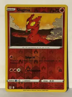 Slugma Reverse Holo 021/196 SWSH11: Lost Origin NM Pokemon Fast Ship - Image 1