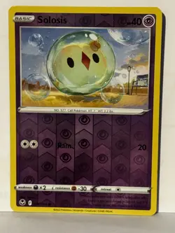Solosis Reverse Holo 076/195 SWSH12: Silver Tempest NM Pokemon Fast Ship - Image 1