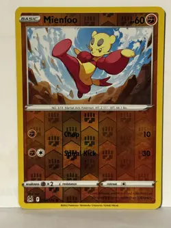 Mienfoo Reverse Holo 103/196 SWSH11: Lost Origin NM Pokemon Fast Ship - Image 1