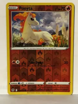 Ponyta Reverse Holo 021/195 SWSH12: Silver Tempest NM Pokemon Fast Ship - Image 1