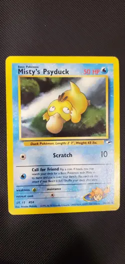 Misty's Psyduck 54/132 - Gym Heroes Unlimited Edition - WOTC Pokemon Card TCG - Image 1