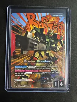 Buster Gundam LR Plus GD01-046 English Card Game TCG Alt Art Foil - Image 1