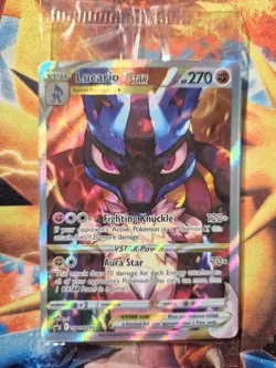 Sealed Lucario VSTAR Full Art Pokemon Card, Black Star Promo, SWSH291 - Image 1