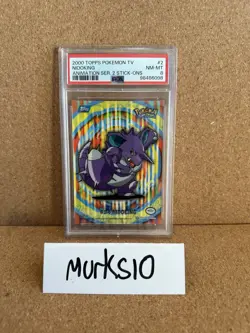 PSA 8 NM-MINT Nidoking 34 Stick-On 2 of 10 Topps Series 2 Pokemon Card 060 - Image 1