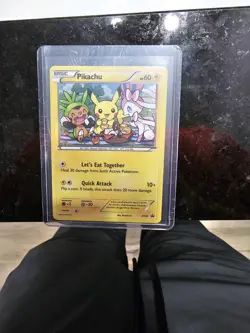 Pokemon XY Black Star Promo XY95 Pikachu ( Sylveon + Chespin ) Holo NM Card - Image 1