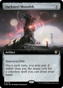 Darksteel Monolith (Extended Art) - Near Mint MTG Commander Masters - Image 1