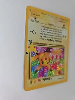 Pokemon Pikachu TCG Birthday Celebrations Holo Rare Card Excellent+ Condition - Image 3