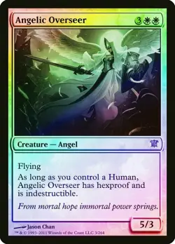 Angelic Overseer FOIL Innistrad White Mythic Rare MTG NM - Image 1
