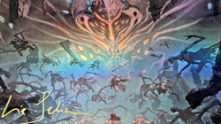 MTG Duskmourn Valgavoth's Onslaught Poster 11x17 Foil - Image 1