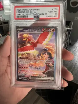 2025 POKEMON DRI EN-DESTINED RIVALS #230 ETHAN'S HO-OH EX PSA 10 - Image 4