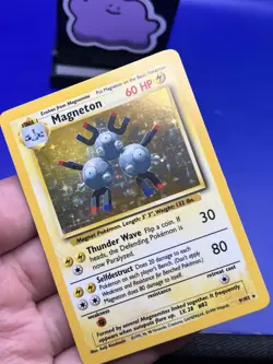 1999 Pokemon Base Set Unlimited Magneton Holo Rare 9/102 NM - Image 5