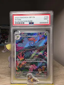 2023 POKEMON OBF EN-OBSIDIAN FLAMES ILLUSTRATION RARE #198 GLOOM PSA 9 - Image 1