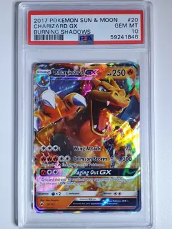 2017 Pokemon Charizard GX 20/147 Holo Ultra Rare Burning Shadows - PSA 10 - Image 1