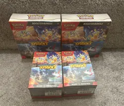 Lot Of 4 Pokemon TCG Scarlet Violet Surging Sparks Booster Bundle Sealed New - Image 1