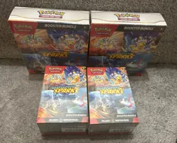 Lot Of 4 Pokemon TCG Scarlet Violet Surging Sparks Booster Bundle Sealed New - Image 3