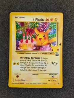 Pokemon Birthday Pikachu 24 Holo Rare Celebrations Classic Collection NM - Image 1