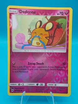 Dedenne 142/214 Sm-Lost Thunder Pokemon TCG Reverse Holo Lightly Played - Image 1