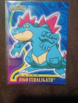Feraligatr Topps Pokemon Animation Non Foil Johto League Champions #160 VLP/NM - Image 1