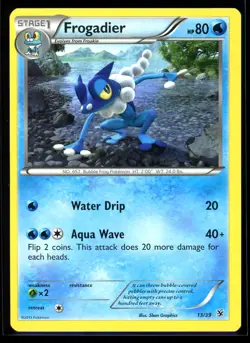 2013 XY - Kalos Starter Set Frogadier #13 Non Holo Pokemon Card - Image 1