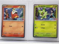 Sprigatito SVP 191, Fuecoco SVP 192 Horizons Stamped Black Star Promo Cards - Image 1