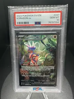 Pokemon Koraidon EX TCG Scarlet & Violet Base Set Card 247/198 Sir PSA 10 - Image 1