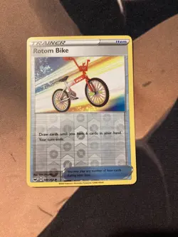 Rotom Bike 181/202 Reverse Holo Sword & Shield Pokemon Card ~ Near Mint - Image 1