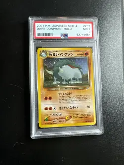 Pokemon PSA 9 MINT Dark Donphan 2001 Neo Destiny Japanese Holo Rare Card - Image 1