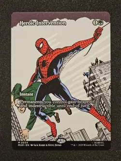 Marvel Spider-Man Heroic Intervention Borderless 34 Mythic Magic the Gathering - Image 1