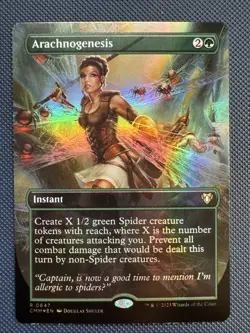 MTG Arachnogenesis (Borderless) - Commander Masters (CMM) NM Foil - Image 1