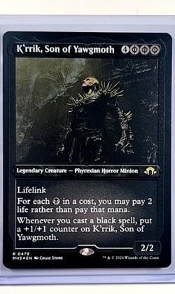 MTG Magic the Gathering MH3 Modern Horizons 3 Foil Etched Krrik Son of Yawgmoth - Image 1