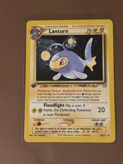Lanturn 38/111 Neo Genesis 1st Edition NM 1999 Pokemon - Image 1