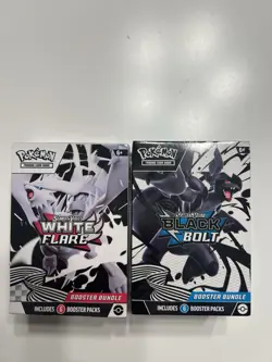 Pokemon TCG Black Bolt & White Flare Booster Bundle Set of 2 NEW Sealed - Image 1