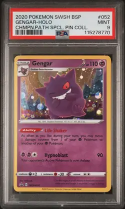 POKEMON CHAMPION'S PATH SPECIAL PIN COLL. GENGAR #SWSH052 PSA 9 MINT #115278770 - Image 1