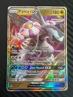 Pokemon TCG Palkia GX Ultra Rare Holo Full Art Sun & Moon Ultra Prism 101/156 NM - Image 1