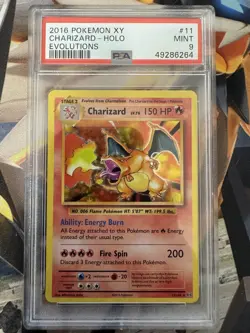 2016 Pokemon XY Evolutions 11 Charizard Holo PSA 9 49286264 Wasteland Vault - Image 1