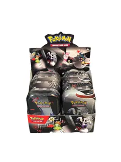 Pokemon Unova SV10.5 Mini Tin Display - 8 Sealed Tins - Black Bolt White Flare - Image 1