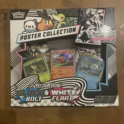 Pokemon Scarlet And Violet Black Bolt And White Flare Poster Collection Sealed - Image 1