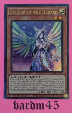 YuGiOh Diviner of the Herald BLTR-EN072 1st Edition Ultra Rare - Image 1