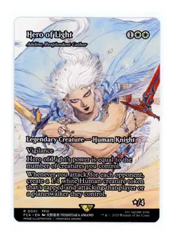 Hero of Light (Showcase) R 0001 Regular Misprint Error Card Final Fantasy MTG - Image 1