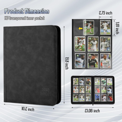 Trading Card Binder, Premium 9 Pocket Double Sided 540 Pocket PU Card Collection - Image 3