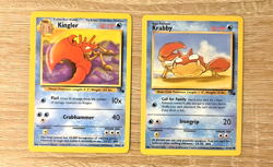 Kingler Krabby Pokemon Trading Card Lot Vintage 1999 Base Set Original TCG 90's - Image 1