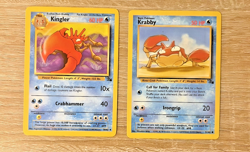 Kingler Krabby Pokemon Trading Card Lot Vintage 1999 Base Set Original TCG 90's - Image 2