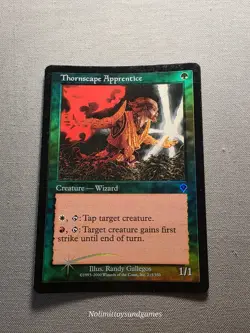 MTG Invasion Foil Thornscape Apprentice #215 Common Magic the Gathering - Image 1