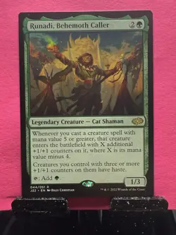 Runadi, Behemoth Caller 44 MTG Jumpstart 2022 (J22) Rare NM - Image 1