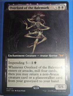 MTG - Duskmourn House of Horror - Overlord of the Balemurk - Extended Art - MiNT - Image 1